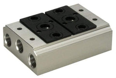 ARO/Ingersoll-Rand - 1/2", 1/2" 2 Station Manifold Stacking Solenoid Valve - For Use with 2 Station - Eagle Tool & Supply