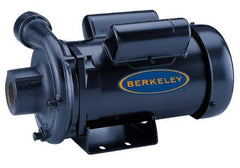 Berkeley - TEFC Motor, 208-230/460 Volt, 3 Phase, 2 HP, Cast Iron Straight Pump - 1-1/2 Inch Inlet, 1-1/4 Inch Outlet, 131 Max Head psi, Brass Impeller - Eagle Tool & Supply