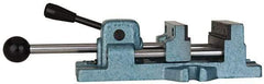 Wilton - 8-3/16" Jaw Opening Capacity x 2" Throat Depth, Horizontal Drill Press Vise - 8" Wide x 2" High Jaw, Stationary Base, Standard Speed, 21.1" OAL x 7.2" Overall Height, Cast Iron - Eagle Tool & Supply