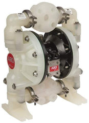 ARO/Ingersoll-Rand - 1" NPT, Nonmetallic, Air Operated Diaphragm Pump - PTFE Diaphragm, Polypropylene Housing - Eagle Tool & Supply