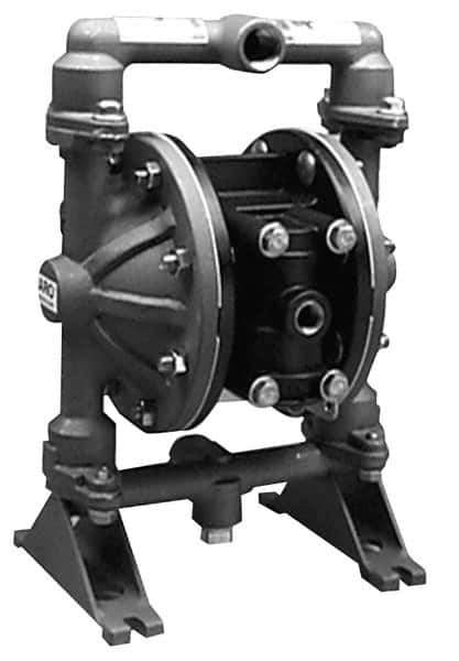 ARO/Ingersoll-Rand - 1/2" NPT, Metallic, Air Operated Diaphragm Pump - PTFE Diaphragm, Aluminum Housing - Eagle Tool & Supply