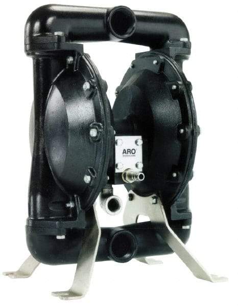 ARO/Ingersoll-Rand - 1-1/2" NPT, Metallic, Air Operated Diaphragm Pump - Nitrile Diaphragm, Aluminum Housing - Eagle Tool & Supply