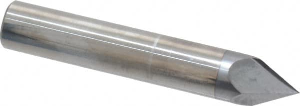 Accupro - 1/2" Diam 2 Flute Single End Solid Carbide Chamfer Mill - Eagle Tool & Supply