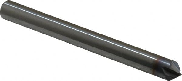Accupro - 1/4" Diam 4 Flute Single End Solid Carbide Chamfer Mill - Eagle Tool & Supply