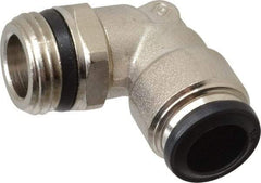 Alpha Technologies - 12mm Outside Diam, 1/2 Universal, Nickel Plated Brass Push-to-Connect Tube Male Swivel Elbow - 250 Max psi, Tube to Universal Thread Connection, Buna O-Ring - Eagle Tool & Supply