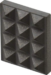 Fairlane - Fine Tooth Grade, Diamond Tooth Pattern, Solid Carbide, Rectangle Positioning Gripper Pad - 1/2" Long x 13/32" Wide x 1/8" High - Eagle Tool & Supply
