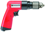 #UT8895R - 3/8" Reversing - Air Powered Drill - Handle Exhaust - Eagle Tool & Supply
