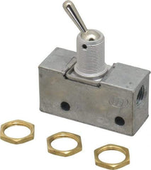 ARO/Ingersoll-Rand - 0.195 CV Rate & 7.5 CFM 3 Way Air Valve - Retained Toggle, Manual Return, 150 Max psi - Eagle Tool & Supply
