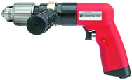 #UT8896 - 1/2" Non-Reversing - Air Powered Drill - Handle Exhaust - Eagle Tool & Supply