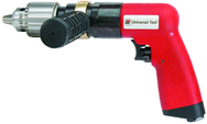 #UT8896R - 1/2" Reversing - Air Powered Drill - Handle Exhaust - Eagle Tool & Supply