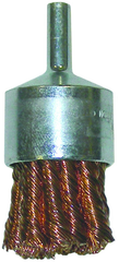 1-1/8" Knot Wire End Brush - .020; Bronze - Non-Sparking Wire Wheel - Eagle Tool & Supply