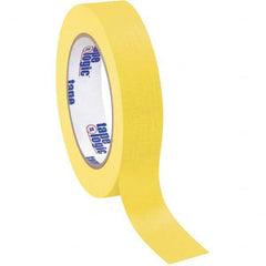 Tape Logic - Pack of (12), 60 Yd Rolls 1" Yellow Crepe Paper Masking Tape - Eagle Tool & Supply