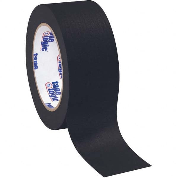 Tape Logic - Pack of (12), 60 Yd Rolls 2" Black Crepe Paper Masking Tape - Eagle Tool & Supply