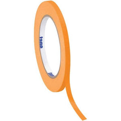 Tape Logic - Pack of (12), 60 Yd Rolls 1/4" Orange Crepe Paper Masking Tape - Eagle Tool & Supply