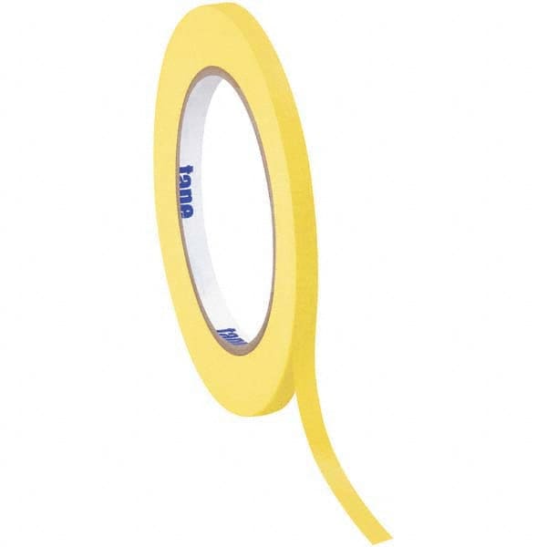 Tape Logic - Pack of (12), 60 Yd Rolls 1/4" x 60 Yd Yellow Crepe Paper Masking Tape - Eagle Tool & Supply