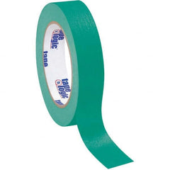 Tape Logic - Pack of (12), 60 Yd Rolls 1" Dark Green Crepe Paper Masking Tape - Eagle Tool & Supply