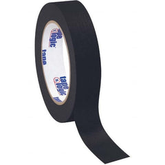 Tape Logic - Pack of (12), 60 Yd Rolls 1" Black Crepe Paper Masking Tape - Eagle Tool & Supply