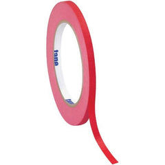 Tape Logic - Pack of (12), 60 Yd Rolls 1/4" Red Crepe Paper Masking Tape - Eagle Tool & Supply