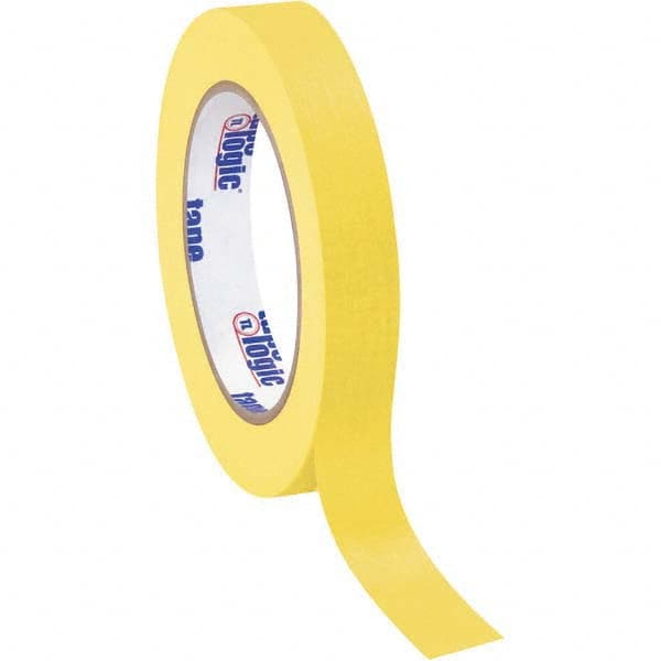 Tape Logic - Pack of (12), 60 Yd Rolls 3/4" Yellow Crepe Paper Masking Tape - Eagle Tool & Supply