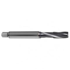 M5x0.80 4HX 3-Flute Cobalt Semi-Bottoming 15 degree Spiral Flute Tap-TiCN - Eagle Tool & Supply