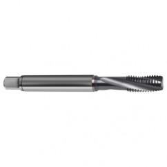 M6x0.75 4HX 3-Flute Cobalt Semi-Bottoming 15 degree Spiral Flute Tap-TiCN - Eagle Tool & Supply