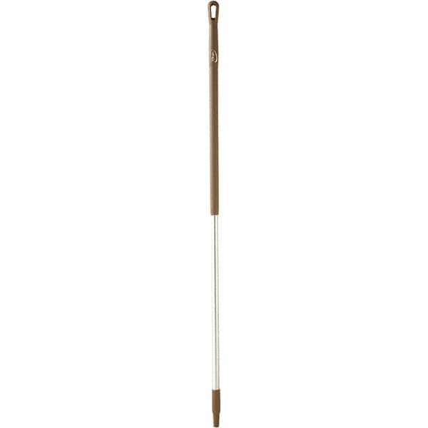 Vikan - 59 x 1-1/4" Aluminum Squeegee Handle - European Threaded Connection, Brown - Eagle Tool & Supply