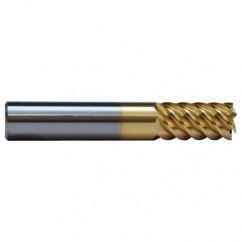 3/8 TuffCut SS 6 Fl High Helix TiN Coated Non-Center Cutting End Mill - Eagle Tool & Supply