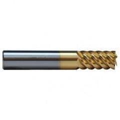 1/4 TuffCut SS 6 Fl High Helix TiN Coated Non-Center Cutting End Mill - Eagle Tool & Supply