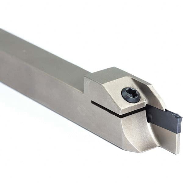 Arno - 0.394" Max Depth, 0.079 to 0.787" Width, External Left Hand Indexable Grooving/Cutoff Toolholder - Eagle Tool & Supply