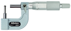 0 - 1'' Measuring Range - .0001 Graduation - Ratchet Thimble - Carbide Face - Tubing Micrometer - Eagle Tool & Supply