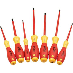 Wiha - Screwdriver Sets Screwdriver Types Included: Insulated Slotted; Phillips Number of Pieces: 7 - Eagle Tool & Supply