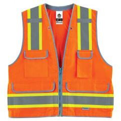 8254HDZ L/XL ORG HD SURVEYORS VEST - Eagle Tool & Supply