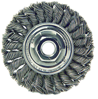 4" Diameter - 1/2-13" Arbor Hole - Knot Twist Steel Wire Straight Wheel - Eagle Tool & Supply