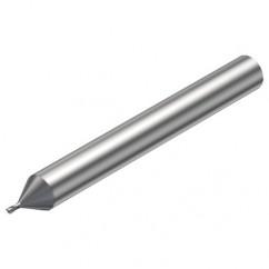 R216.32-00430-AE04G 1620 0.4mm 2 FL Solid Carbide End Mill - Corner Radius w/Cylindrical Shank - Eagle Tool & Supply