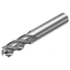 R216.33-06040-AC13U H10F 6mm 3 FL Solid Carbide End Mill - Corner chamfer w/Cylindrical Shank - Eagle Tool & Supply