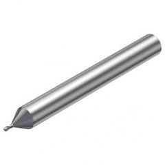 R216.42-00830-AE08G 1620 0.8mm 2 FL Solid Carbide Ball Nose End Mill w/Cylindrical Shank - Eagle Tool & Supply