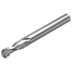 R216.42-02030-AK60A H10F 2mm 2 FL Solid Carbide Ball Nose End Mill w/Cylindrical Shank - Eagle Tool & Supply