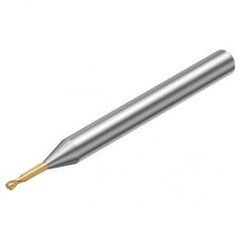 R216.42-02030-IC20G 1700 2mm 2 FL Solid Carbide ball nose endmill w/Cylindrical with Neck Shank - Eagle Tool & Supply