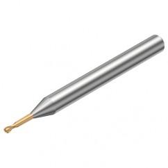 R216.42-01530-EC15G 1700 1.5mm 2 FL Solid Carbide ball nose endmill w/Cylindrical with Neck Shank - Eagle Tool & Supply