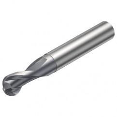 R216.42-08030-AI08G 1610 8mm 2 FL Solid Carbide Ball Nose End Mill w/Cylindrical Shank - Eagle Tool & Supply