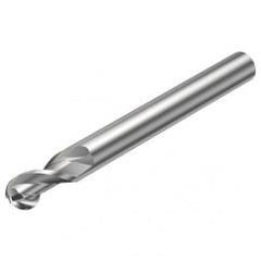 2B320-0600-NG H10F 6mm 2 FL Ballnose w/Reduced Cylindrical .3mm/.012 smaller than Cutting Diameter Shank - Eagle Tool & Supply