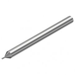 2P211-0060-PC 1620 0.6mm FL Straight Center Cut w/Cylindrical with Neck Shank - Eagle Tool & Supply