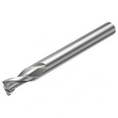 2S221-0600-100-NG H10F 6mm 2 FL Straight Corner Radius Center Cut w/Reduced Cylindrical .3mm/.012 smaller than Cutting Diameter Shank - Eagle Tool & Supply