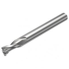 2S221-0600-100-NG H10F 6mm 2 FL Straight Corner Radius Center Cut w/Reduced Cylindrical .3mm/.012 smaller than Cutting Diameter Shank - Eagle Tool & Supply