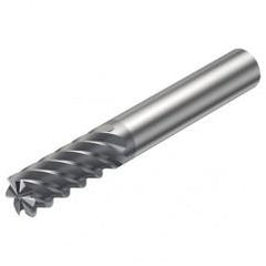 R215.36-10050-AC22L 1620 10mm 6 FL Solid Carbide End Mill - Corner Radius w/Cylindrical Shank - Eagle Tool & Supply