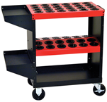 Tool Storage Cart - Holds 36 Pcs. 50 Taper - Black/Red - Eagle Tool & Supply