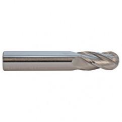 1mm TuffCut GP Standard Length 4 Fl Ball Nose Center Cutting End Mill - Eagle Tool & Supply