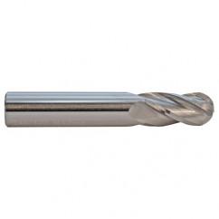 1/8 TuffCut GP Standard Length 4 Fl Ball Nose TiCN Coated Center Cutting End Mill - Eagle Tool & Supply