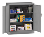 36"W x 18"D x 42"H Counter High Knocked-Down Storage Cabinet, 2 Adj. shelves, w/Raised Bottom - Eagle Tool & Supply