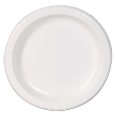 Dixie Basic - Basic Paper Dinnerware, Plates, White, 8.5" Diam, 125/Pack - Eagle Tool & Supply